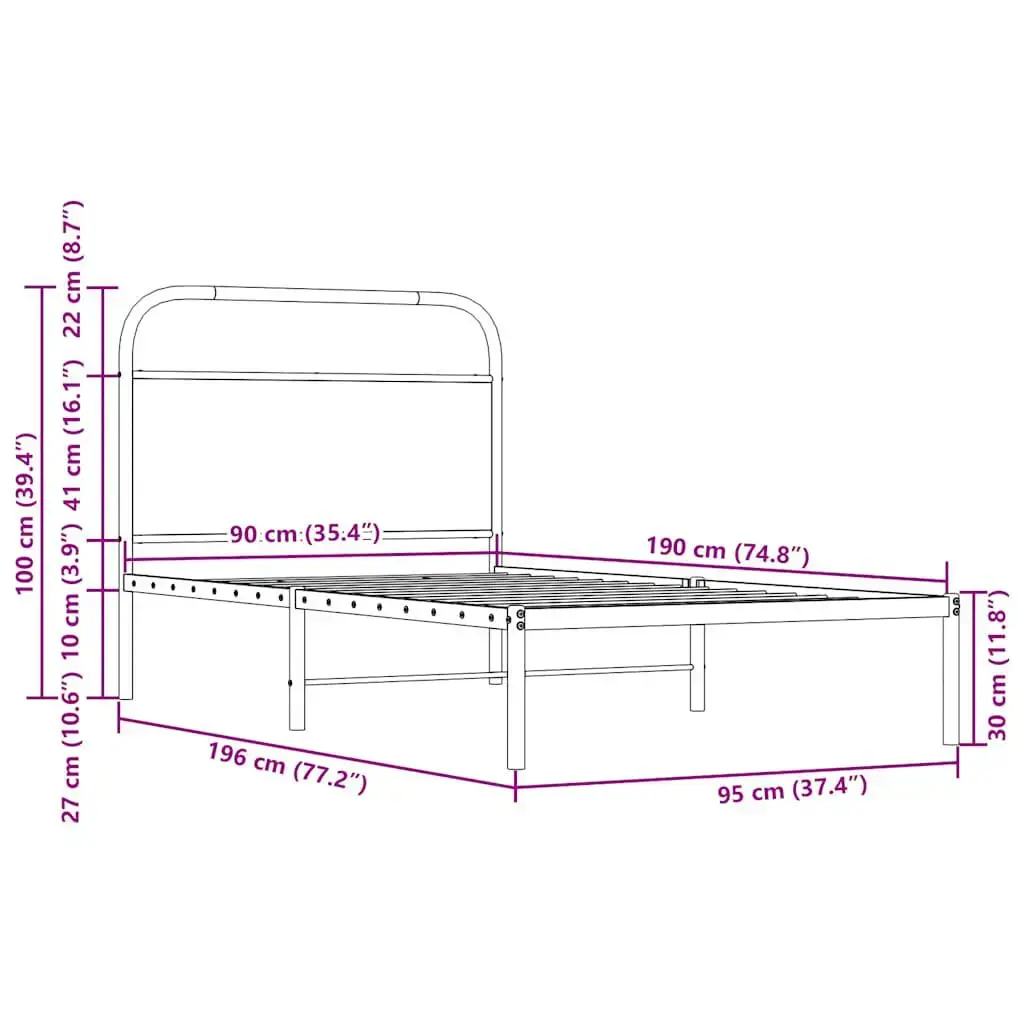 Каркас кровати VidaXL 4100299 Photo 9