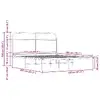 Gultas rāmis VidaXL 4100309 — ozols, 156×207 cm Photo 9