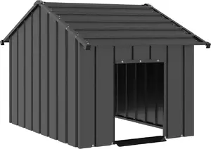 Будка для собаки VidaXL 83x130x85 см с крышей, оцинкованная сталь