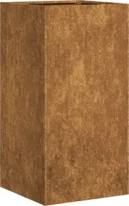 Кашпо VidaXL Rusty из нержавеющей стали 120 x 40 x 80 см