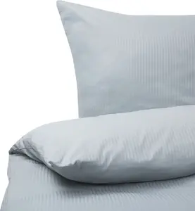 Duvet Cover Set Shumee AVONDALE 155 x 220 cm, cotton satin, grey