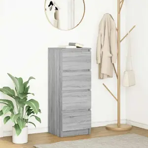 Комод VidaXL Sonoma серый 37,5x35x99 см фанера