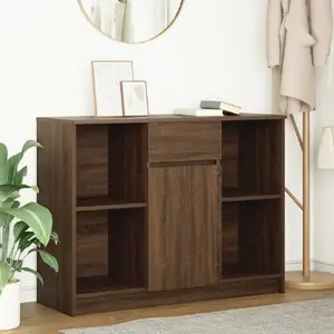 Комод VidaXL 101x35x76 см Браун дуб, клееная древесина с ящиком