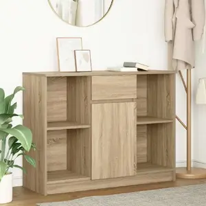 Комод VidaXL с выдвижным ящиком, Дуб Сонома, 101×35×76 см, клееная древесина