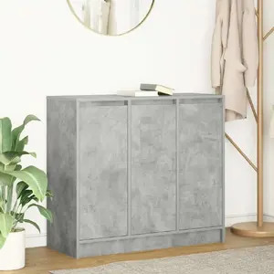 Комод VidaXL 861628 Бетонный серый 85x34x76 см Ламинированная древесина