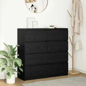 Комод VidaXL 3328490 Черный дуб 100×35×99 см клееная древесина