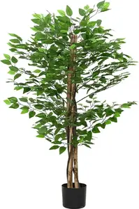 Artificial Ficus Tree VidaXL model 4103586, 120 cm height, 788 leaves, green