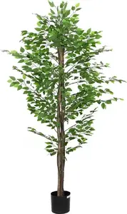 Artificial Ficus plant VidaXL model 4103587 with 1,260 leaves, 200 cm, green