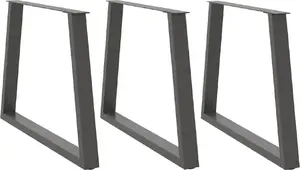 Dining table legs V-shaped set of 3 VidaXL, anthracite steel