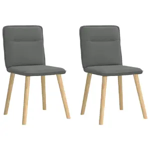 Restaurant/Dining Chair VidaXL 4101221 — Foam seat, Metal frame, Polyester upholstery, Polywood, Rubberwood, 450×540×860 mm, 110 kg, pack of 2