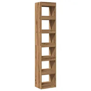 Книжный шкаф VidaXL 856813, цвет дуб, каркас и полки из дерева, 400×300×1980 мм