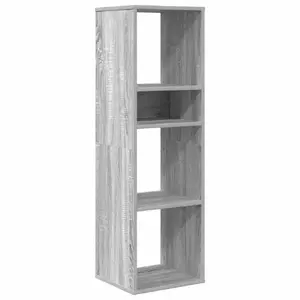 Bookcase VidaXL 860288, wood frame and shelves, grey oak finish, 340×310×1120 mm