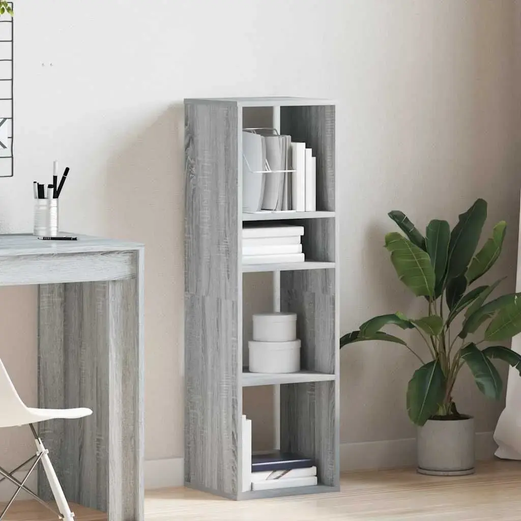 Bookcase VidaXL 860288 — wood, grey oak, 340×310×1120 mm Photo 3
