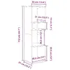 Bookcase VidaXL 860288 — wood, grey oak, 340×310×1120 mm Photo 9