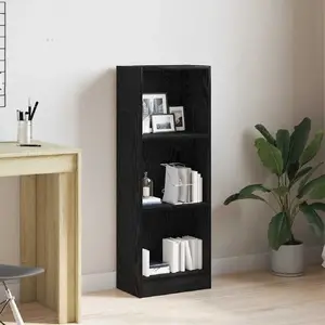 Книжный шкаф VidaXL модель 862452, клееное дерево, отделка Чёрный Дуб, 40×24×109 см