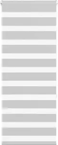 Roller zebra blind VidaXL, light gray fabric width 50.9 cm, polyester