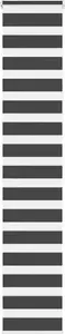 Roller zebra blind VidaXL with black fabric, fabric width 45.9 cm, polyester