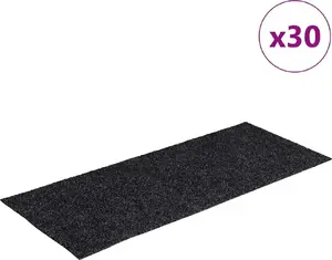 Противоскользящие коврики для ступеней VidaXL 30 шт. Серые 60×25 см Прямоугольные