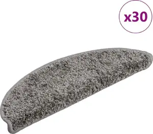 Накладки для ступеней VidaXL 30 шт., серые, 56×17×3 см (противоскользящие коврики)