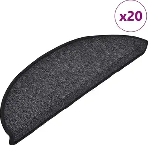 Накладки на ступени 30 шт. VidaXL 56x17x3 см Антрацит — противоскользящие коврики