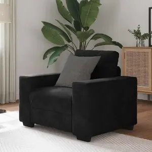 Кресло VidaXL модель 4105103, черный бархат, ширина сиденья 59 см