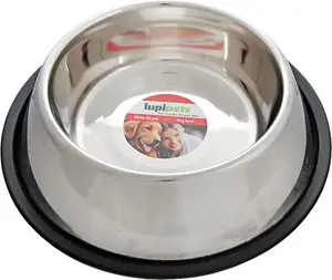 LUPI PETS metāla bļoda ar gumiju 1,8 l