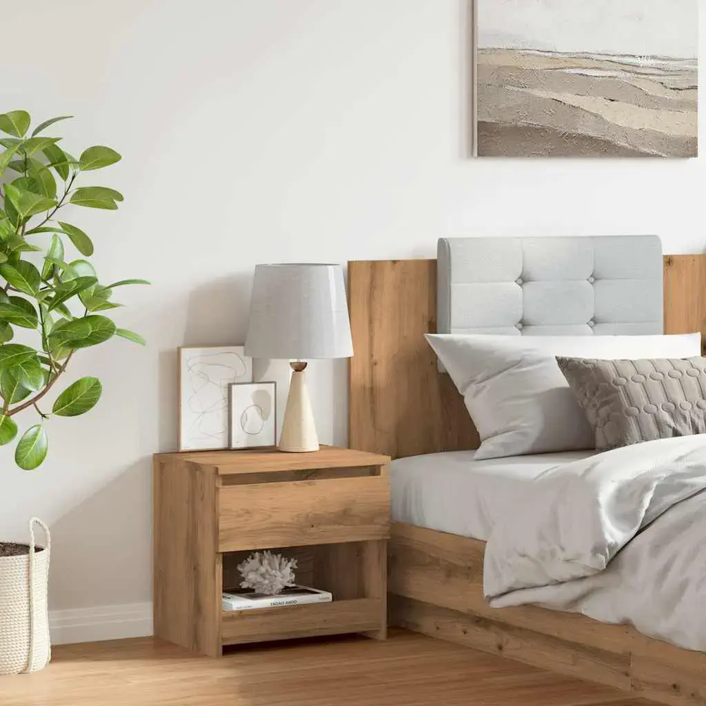Nightstand VidaXL 856408 Oak 400×300×390 mm Photo 3