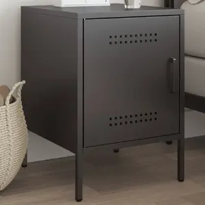 Тумбочка VidaXL модель 842910 чёрная сталь 36×39×50,5 см