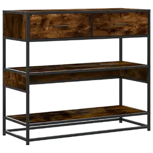 Kafijas/sonas/maliņas galds VidaXL 849181, virsma dūmakains ozols, 350×900×800 mm, max slodze 60 kg