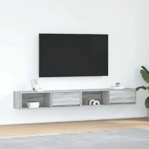 ТВ-тумбы набор VidaXL 2 шт., Серый Sonoma, 100 x 31 x 25,5 см, клееная древесина