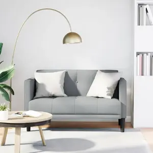 Divvietīgs dīvāns VidaXL 111 cm gaiši pelēks audums