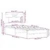 Каркас кровати VidaXL 4106883, дуб, 96x2,07 м Photo 10