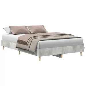Gultas rāmis VidaXL 3329033, pelēks, 163×203 cm, augstums 25 cm