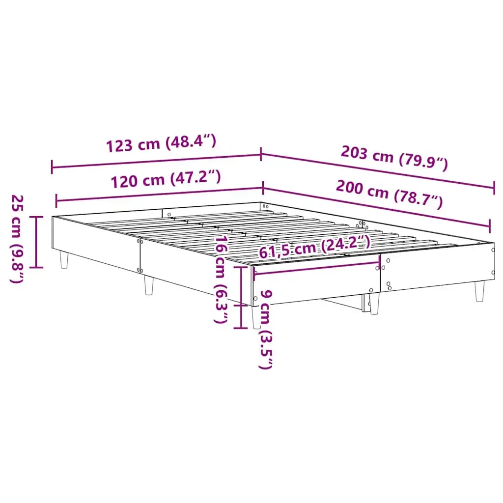 VidaXL bed frame 3329033, 163×203 cm Photo 9