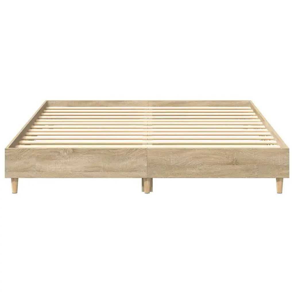 Каркас кровати VidaXL 3328710 дуб 153x203 см Photo 5