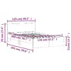 Bed frame VidaXL 3207616 white 125x2.03m Photo 15