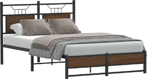 Каркас кровати VidaXL 120x200 см, коричневый дуб, без матраса