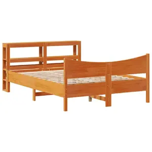 Каркас кровати VidaXL 3306308, коричневый, ширина 126 см × длина 2,25 м × высота 82 см