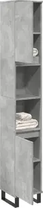 Шкаф для ванной VidaXL модель 857201, цвет бетонный серый, 30×30×190 см