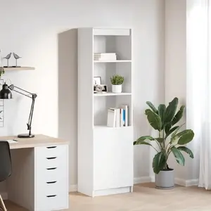 Комод VidaXL 50x35x180 см, белый, клееная древесина