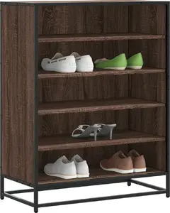 Тумба для обуви VidaXL 3300874, цвет «коричневый дуб», 75×38×97,5 см