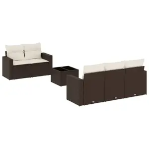 Āra sols VidaXL 3251040 no rattan ar rūdītu stiklu, 550×550×370 mm, krēmkrāsas, slodze 110 kg