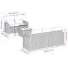 Outdoor bench VidaXL 3251040 Rattan with tempered glass Photo 3