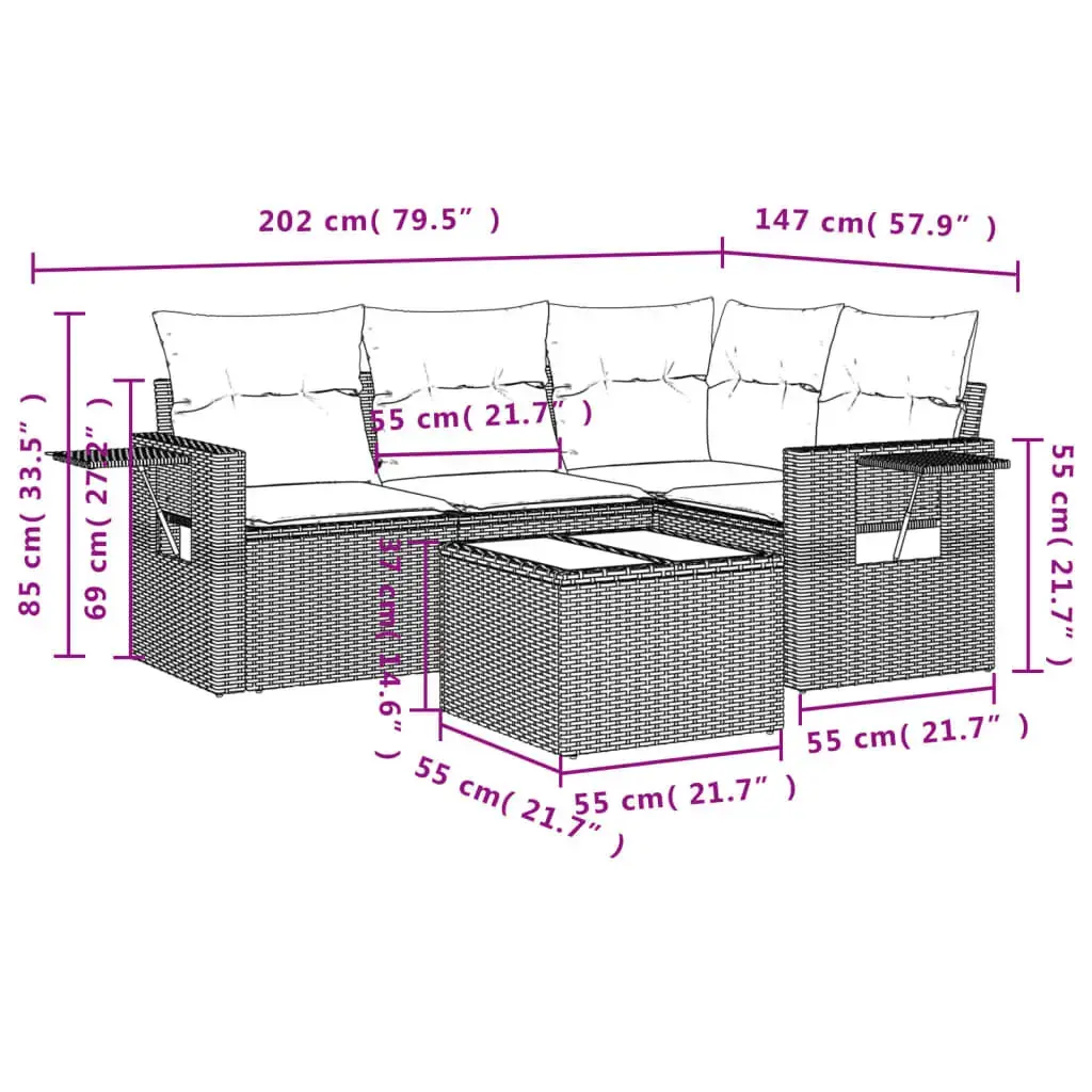 Уличный комплект мебели VidaXL 3252460 Photo 3