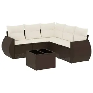 Outdoor furniture set VidaXL 3253700, 6-piece patio seating set