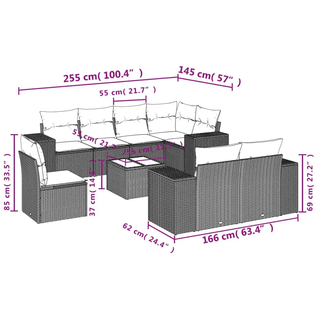 Набор уличной мебели VidaXL 3255190 Photo 3