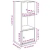 Bookcase VidaXL 860331, grey wooden 310×240×770 mm Photo 11