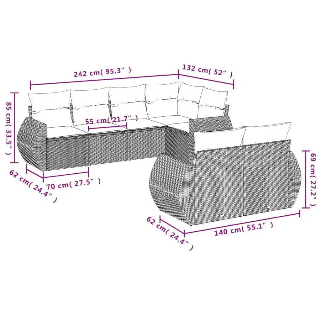 Набор уличной мебели VidaXL 3253950 Photo 3