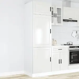 Kitchen cabinet VidaXL Porto white — particleboard construction, model 854109