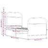 Bed frame VidaXL 3318661 — oak, 146×196×100 cm Photo 9